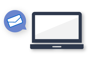 パソコンにメールが届いた画像