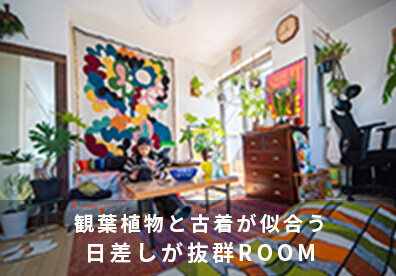 観葉植物と古着が似合う日差しが抜群ROOM